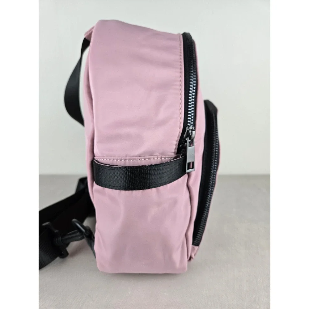 Fabletics‎ Pink Nylon Mini Backpack Sling Bag Adjustable Strap